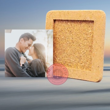 Base de cortia com azulejo 7 x 7 cm