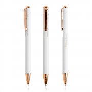 Caneta de metal Branca Caixa Preta