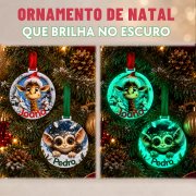Bolas de Natal para personalizar c/ foto � Brilha no Escuro