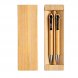 Foto 2: Conjunto de caneta e l�pis infinito em bambu