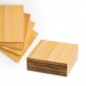 Foto 4: Conjunto de 4 bases de bambu para copos, com bolsa em algod�o.