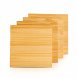 Foto 5: Conjunto de 4 bases de bambu para copos, com bolsa em algod�o.