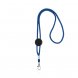 Foto 1: Lanyard tubular ajust�vel e mosquet�o azul marinho